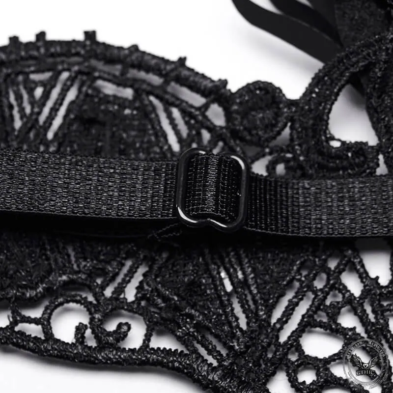 Sequin Tassels Mysterious Gothic Half Facemask