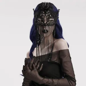 Sequin Tassels Mysterious Gothic Half Facemask
