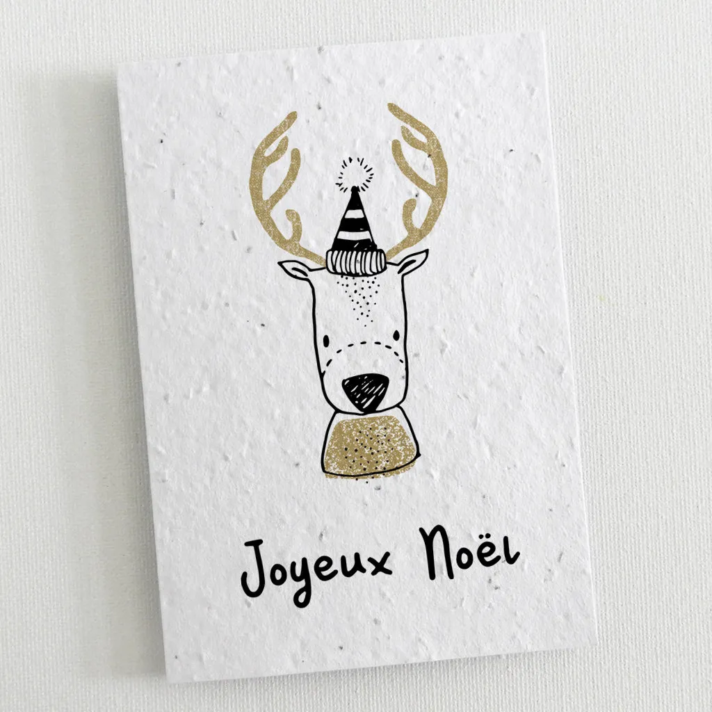 Set of 6 Plantable Christmas Cards - The Black and Gold Collection
