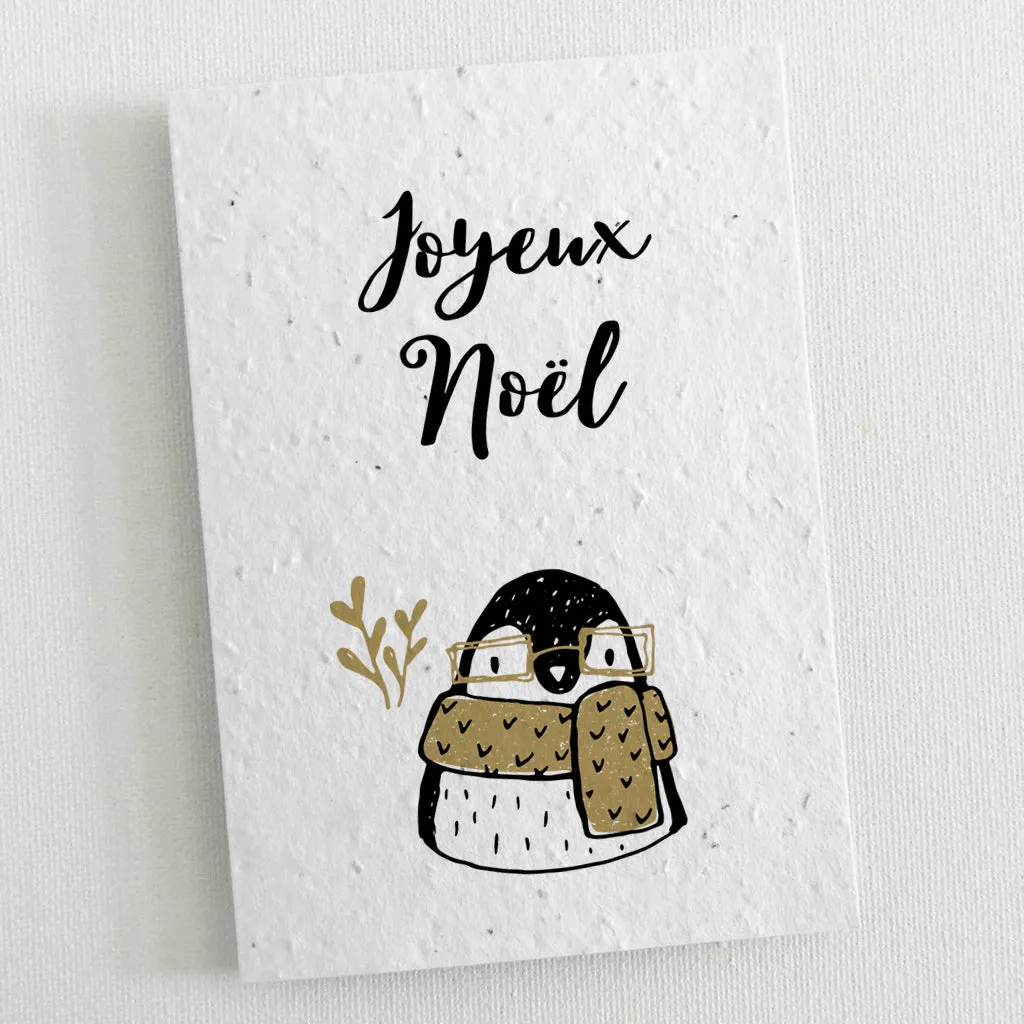 Set of 6 Plantable Christmas Cards - The Black and Gold Collection