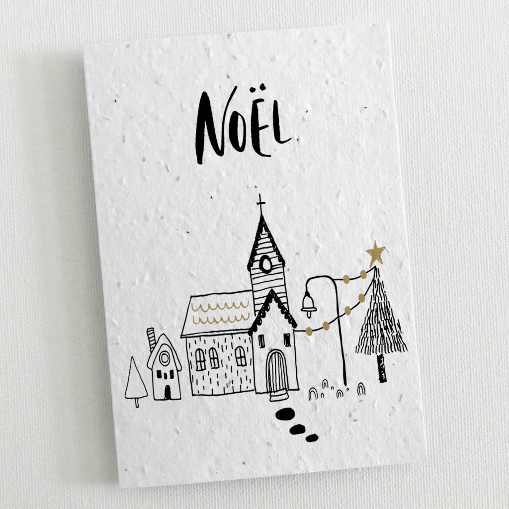 Set of 6 Plantable Christmas Cards - The Black and Gold Collection