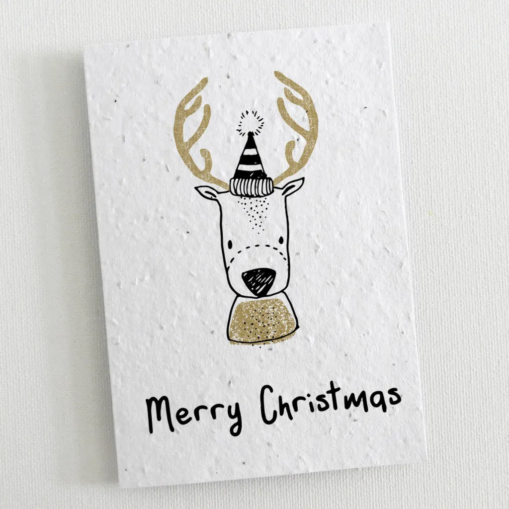 Set of 6 Plantable Christmas Cards - The Black and Gold Collection
