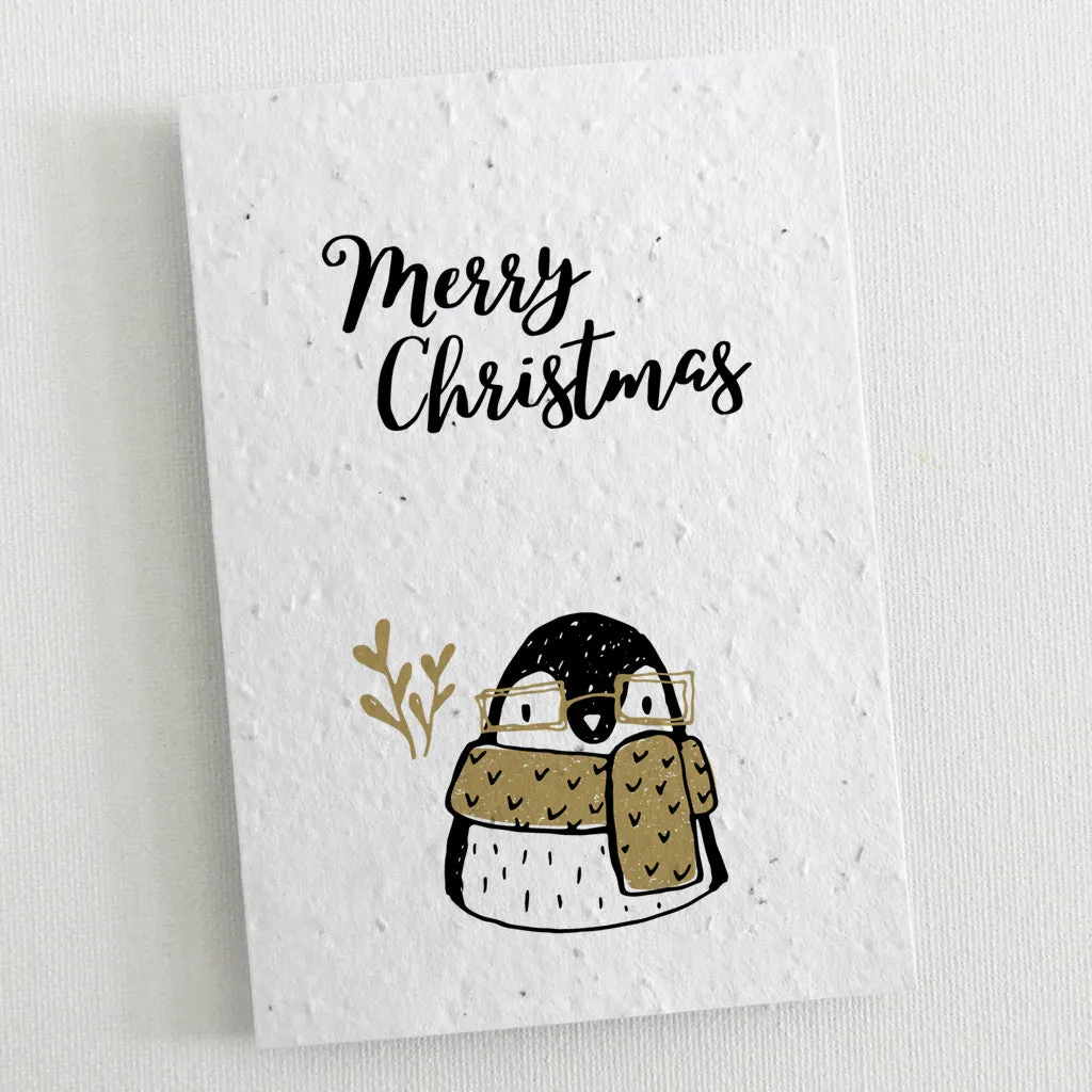 Set of 6 Plantable Christmas Cards - The Black and Gold Collection