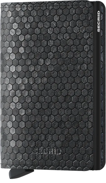 Slim Wallet | Hexagon Black