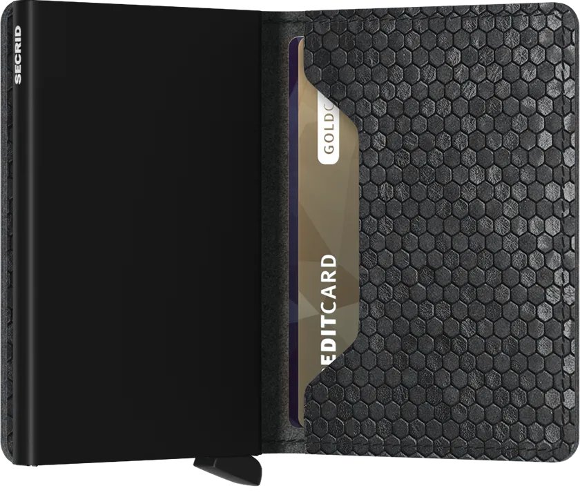 Slim Wallet | Hexagon Black