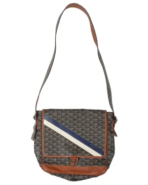 Striped Messenger Bag