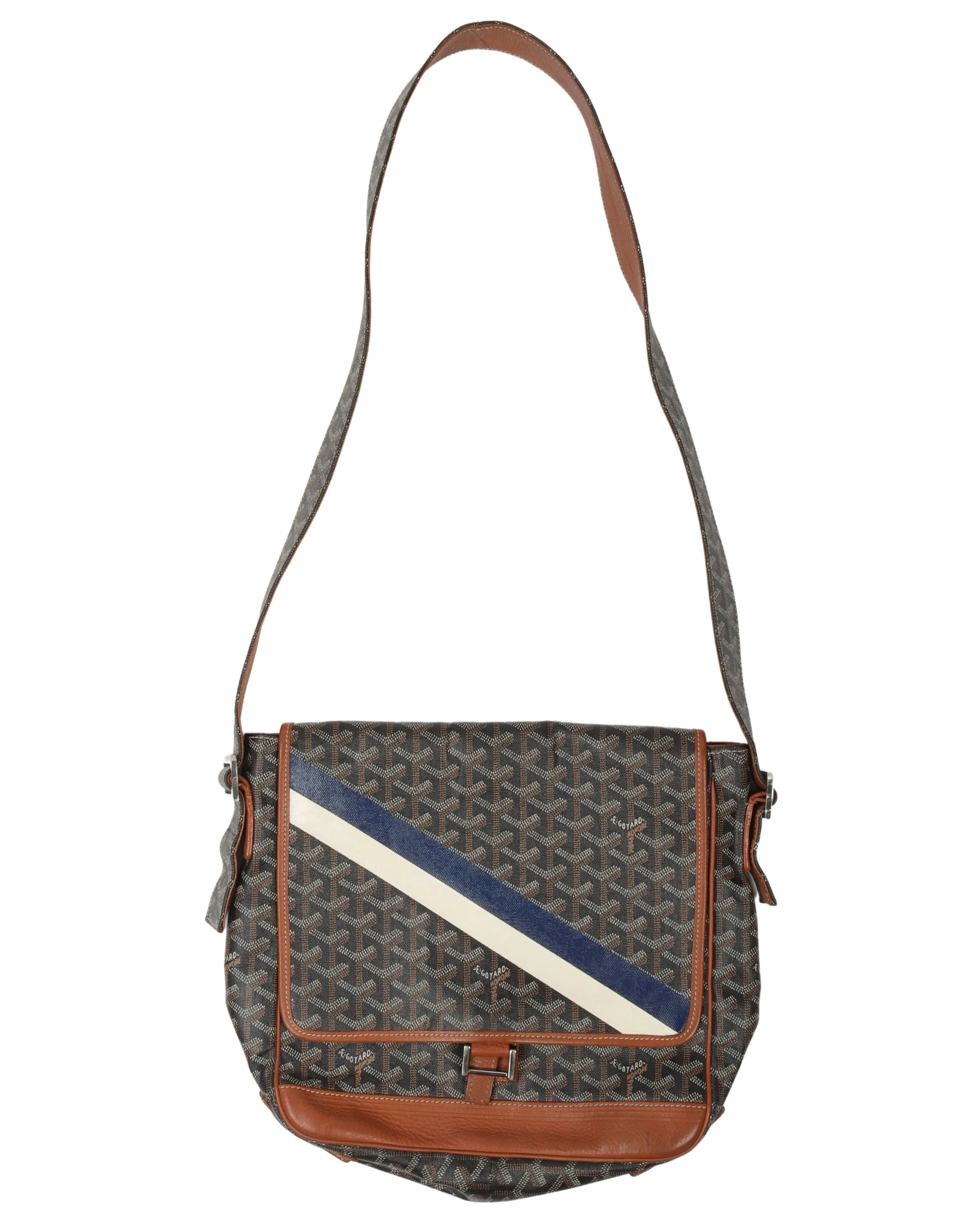 Striped Messenger Bag