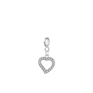 Stylish S925 Sterling Silver Heart-Shaped Pendant with Micro Inlaid Zircon, Unique and Versatile Jewelry Piece