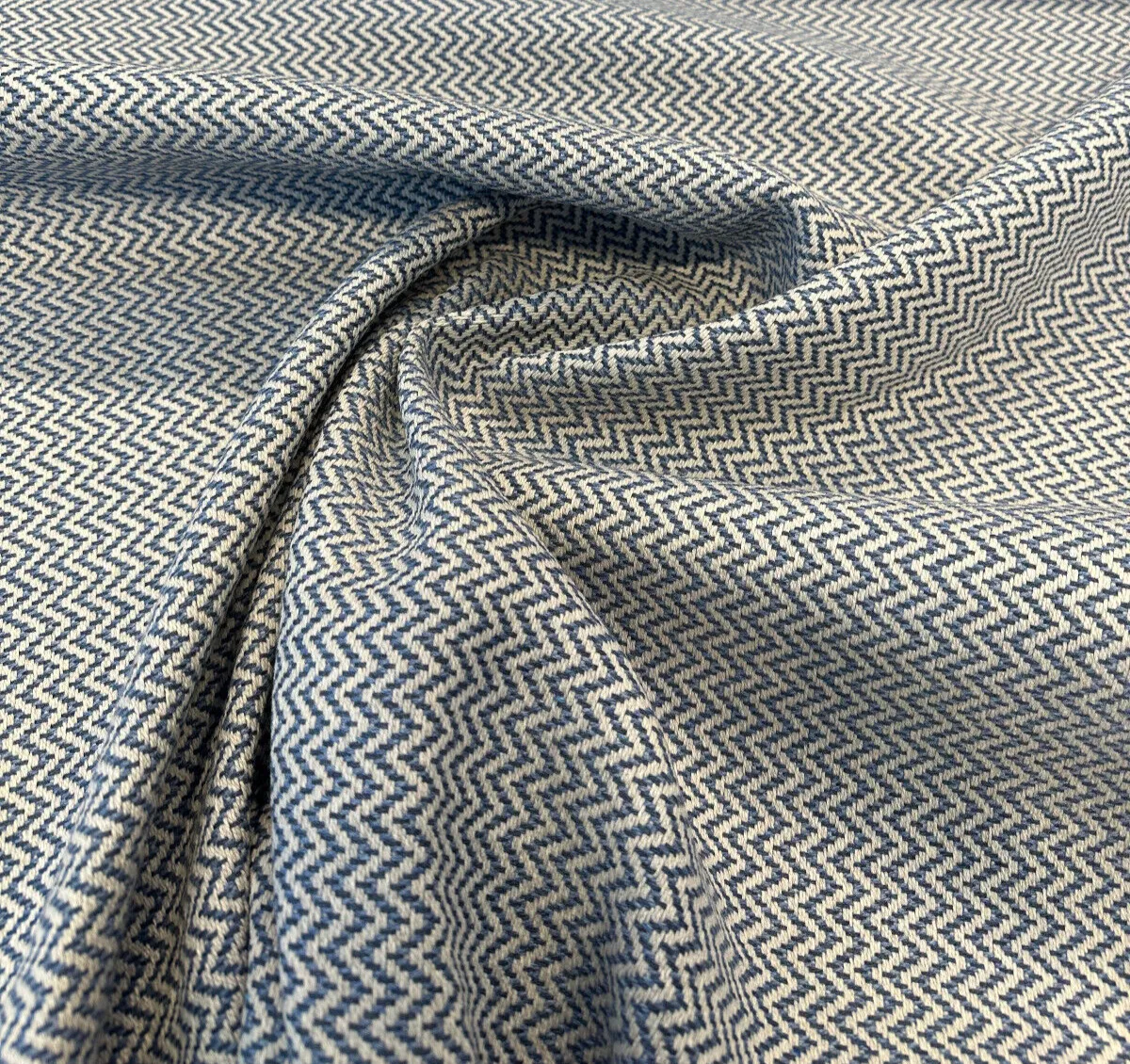 Sunbrella Chevron Denim Heavy Outdoor Onda Upholstery Fabric By the yard