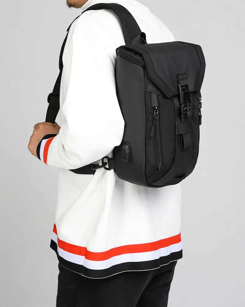 Techwear Casual Travel Waterproof Sling Backpack