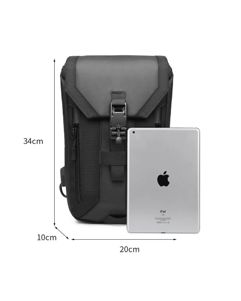 Techwear Casual Travel Waterproof Sling Backpack