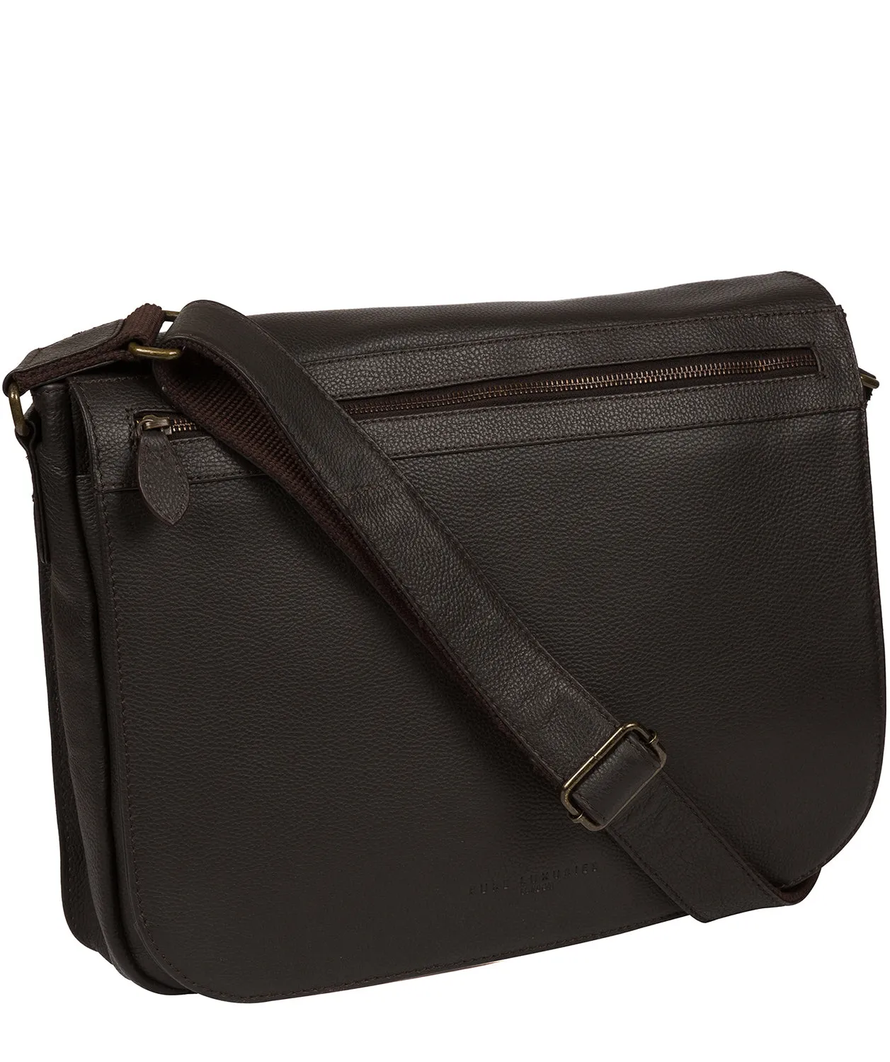 'Terence' Brown Leather Messenger Bag