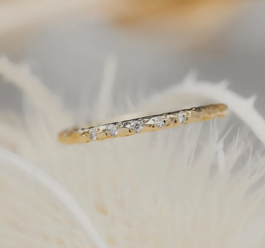 Textured Diamond Band