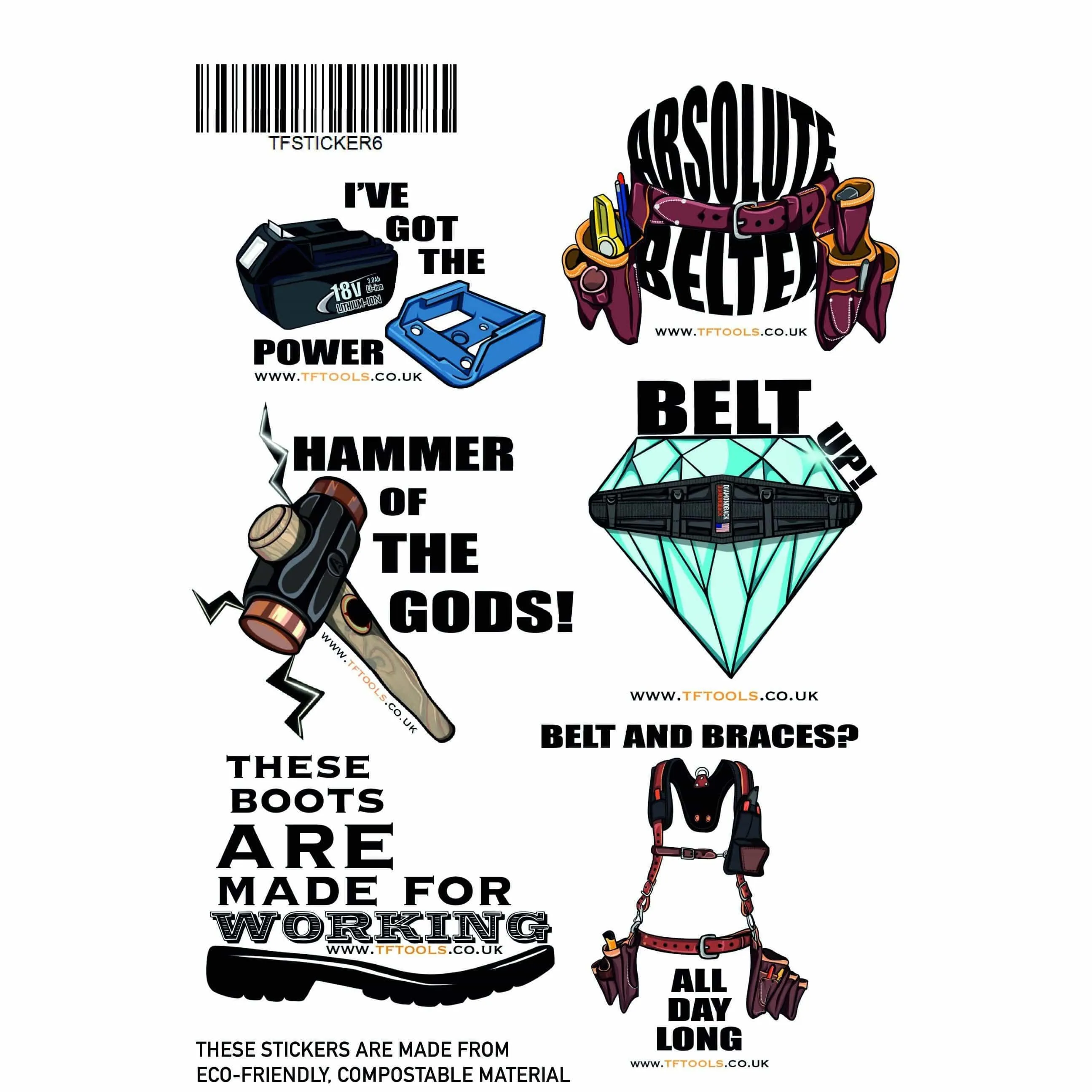 TF Tools | Eco Friendly Sticker sheets