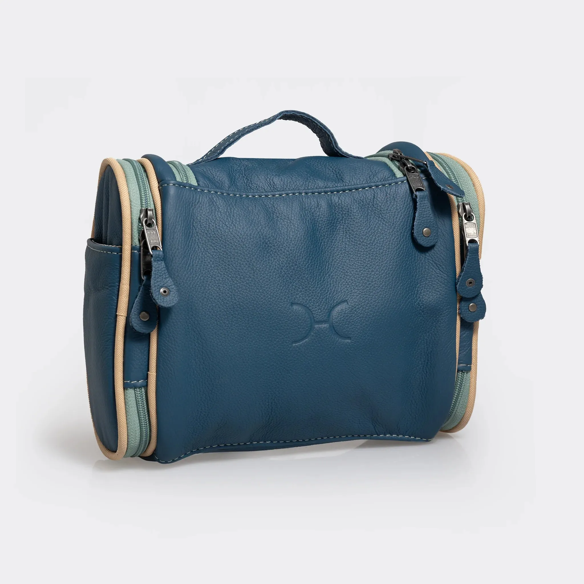 Thandana Leather Compact Travel Vanity Bag