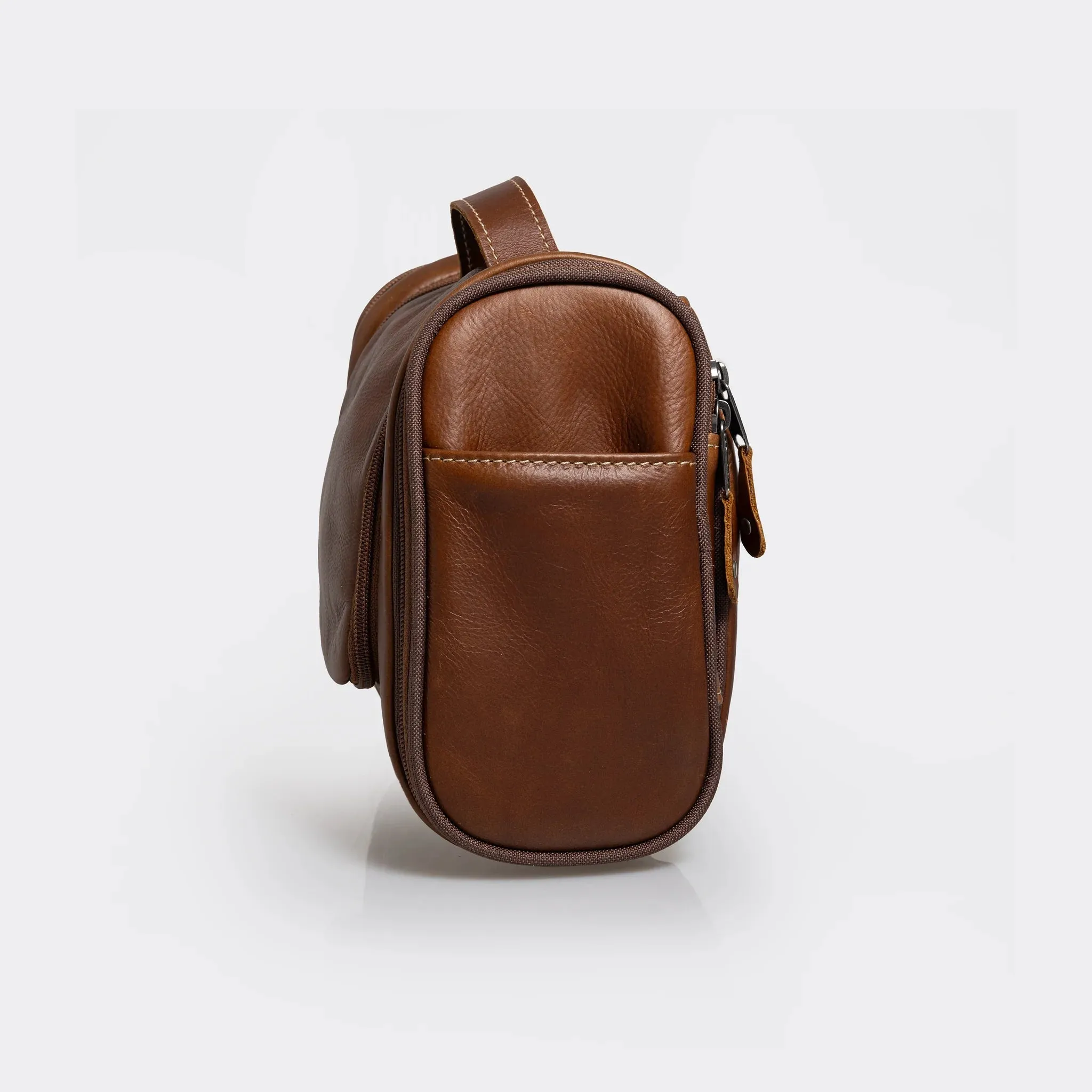 Thandana Leather Compact Travel Vanity Bag
