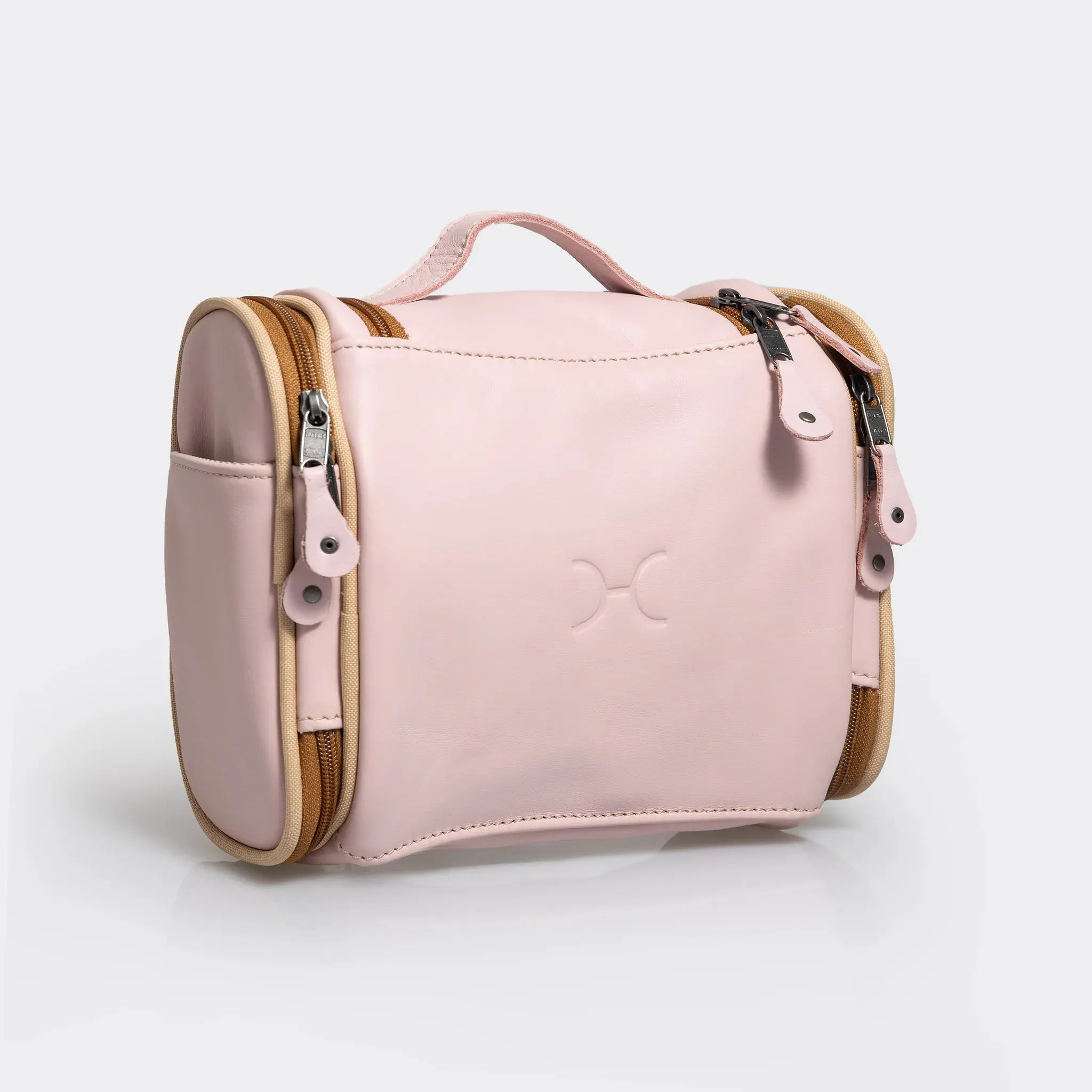 Thandana Leather Compact Travel Vanity Bag
