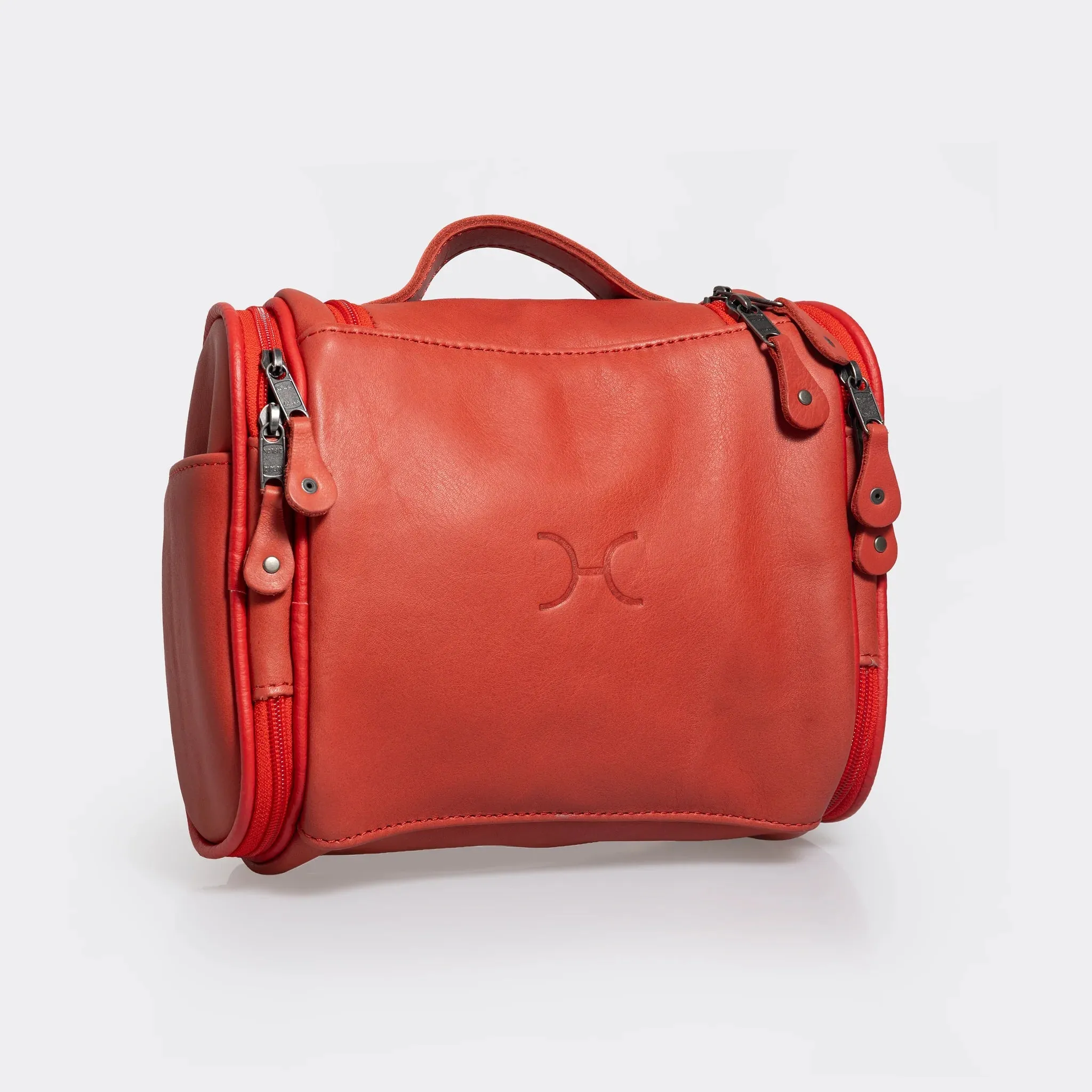 Thandana Leather Compact Travel Vanity Bag
