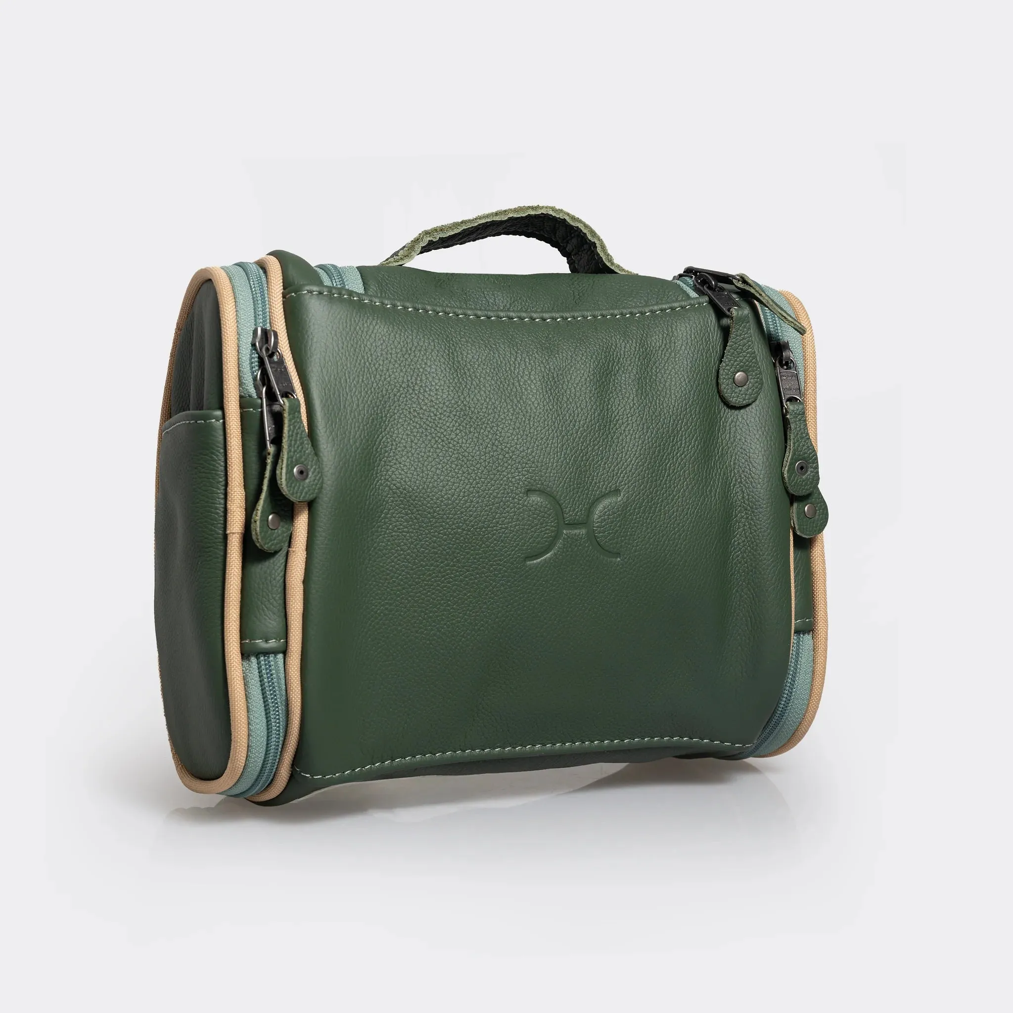 Thandana Leather Compact Travel Vanity Bag