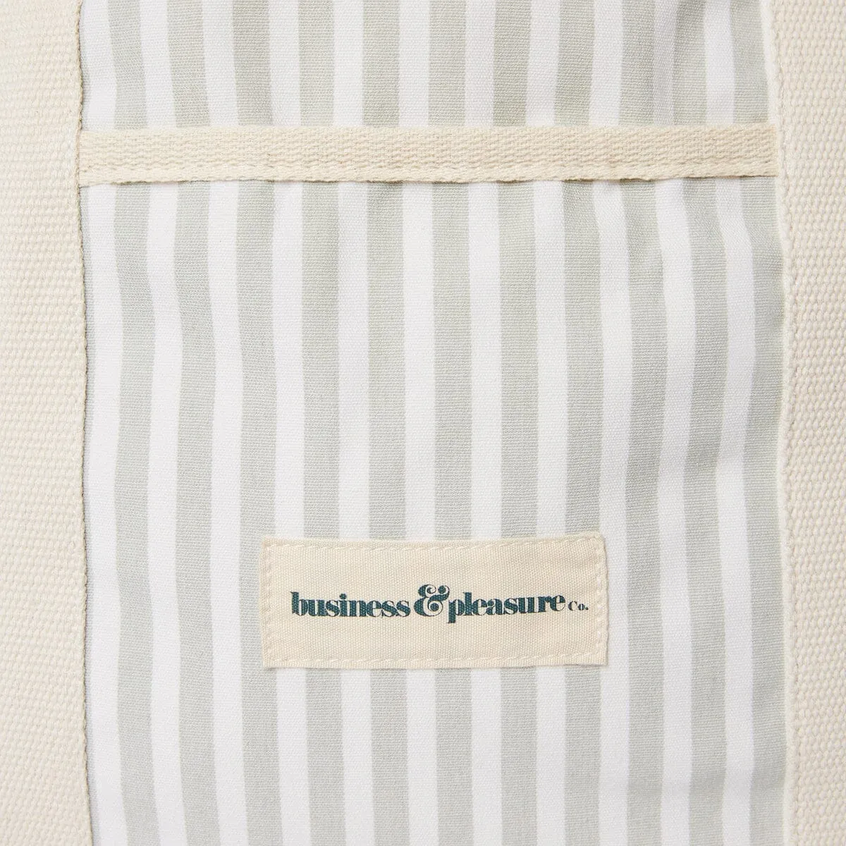 The Beach Bag - Lauren's Sage Stripe