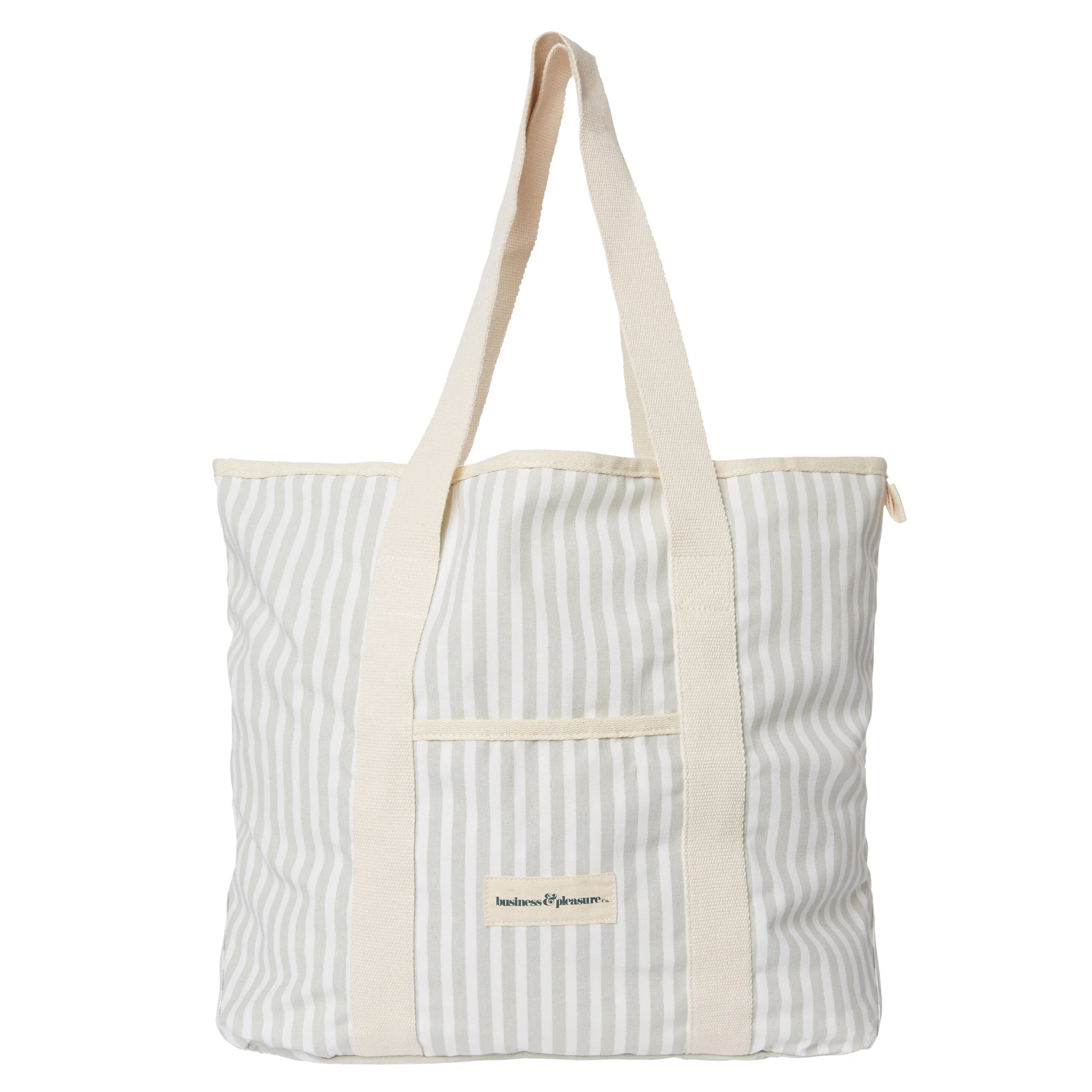 The Beach Bag - Lauren's Sage Stripe