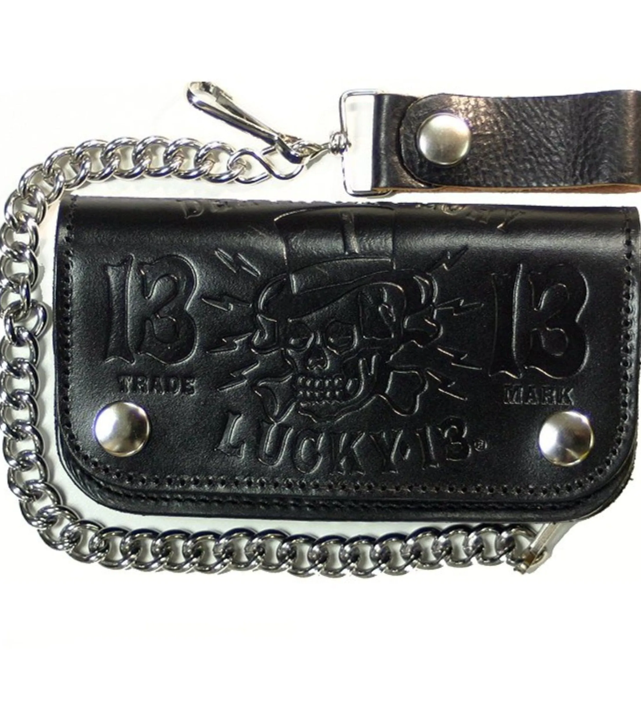 The DEATH OR GLORY Embossed Leather Wallet - BLACK