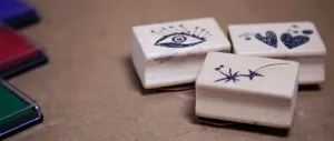 The Wish Collection Set of 5 wood mounted rubber Stamps
