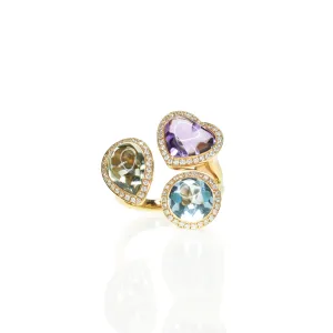 Three Stone Cocktail Ring