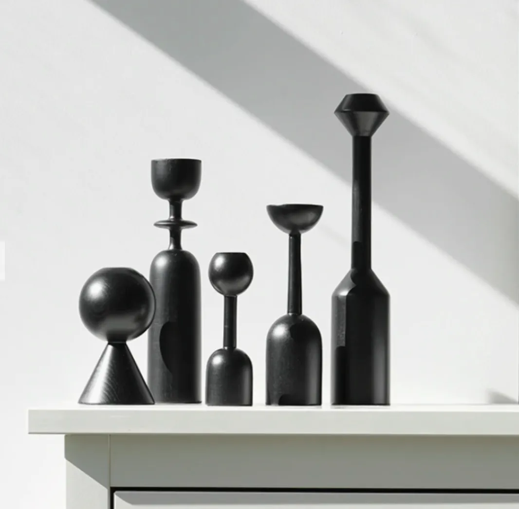 Tiered Ebony Candleholder