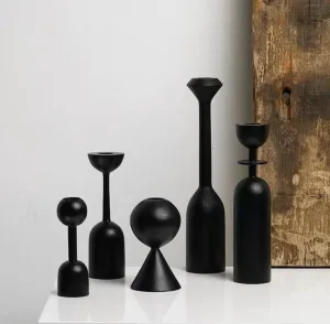 Tiered Ebony Candleholder