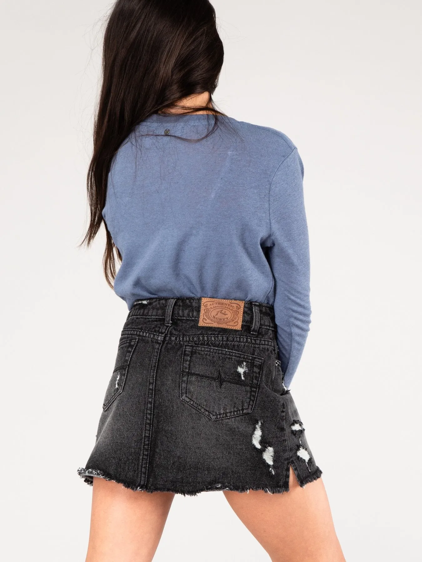 Tomorrow Denim Skirt Girls - Aces Black