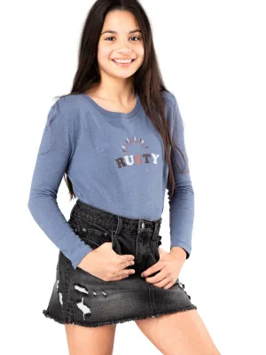 Tomorrow Denim Skirt Girls - Aces Black