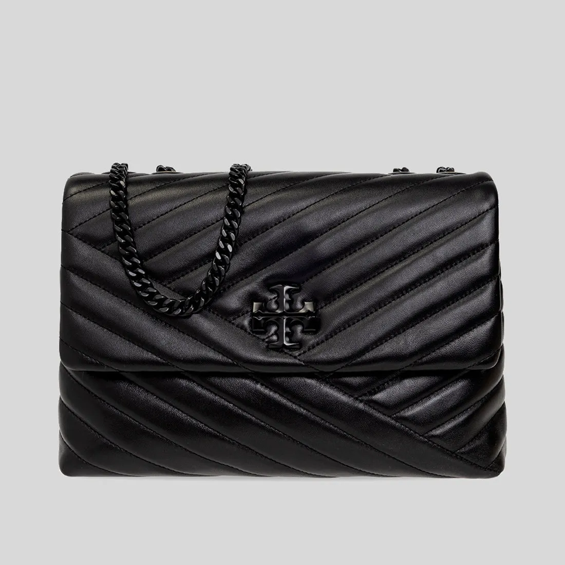 Tory Burch Kira Chevron Convertible Shoulder Bag Black 90857