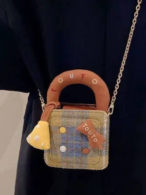 UAKISS  -   Harajuku Mini Bag Purse Women Vintage Sweet Cute Chain Casual Crossbody Bag Female High Street Y2k Messenger Bag Bolsos