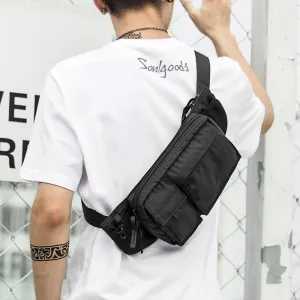 UAKISS  -   Mini Messenger Bag Oxford Vintage Travel Outdoor Waterproof Multifunction Crossbody Waist Chest Bag Small Men Fashion Trend Bag