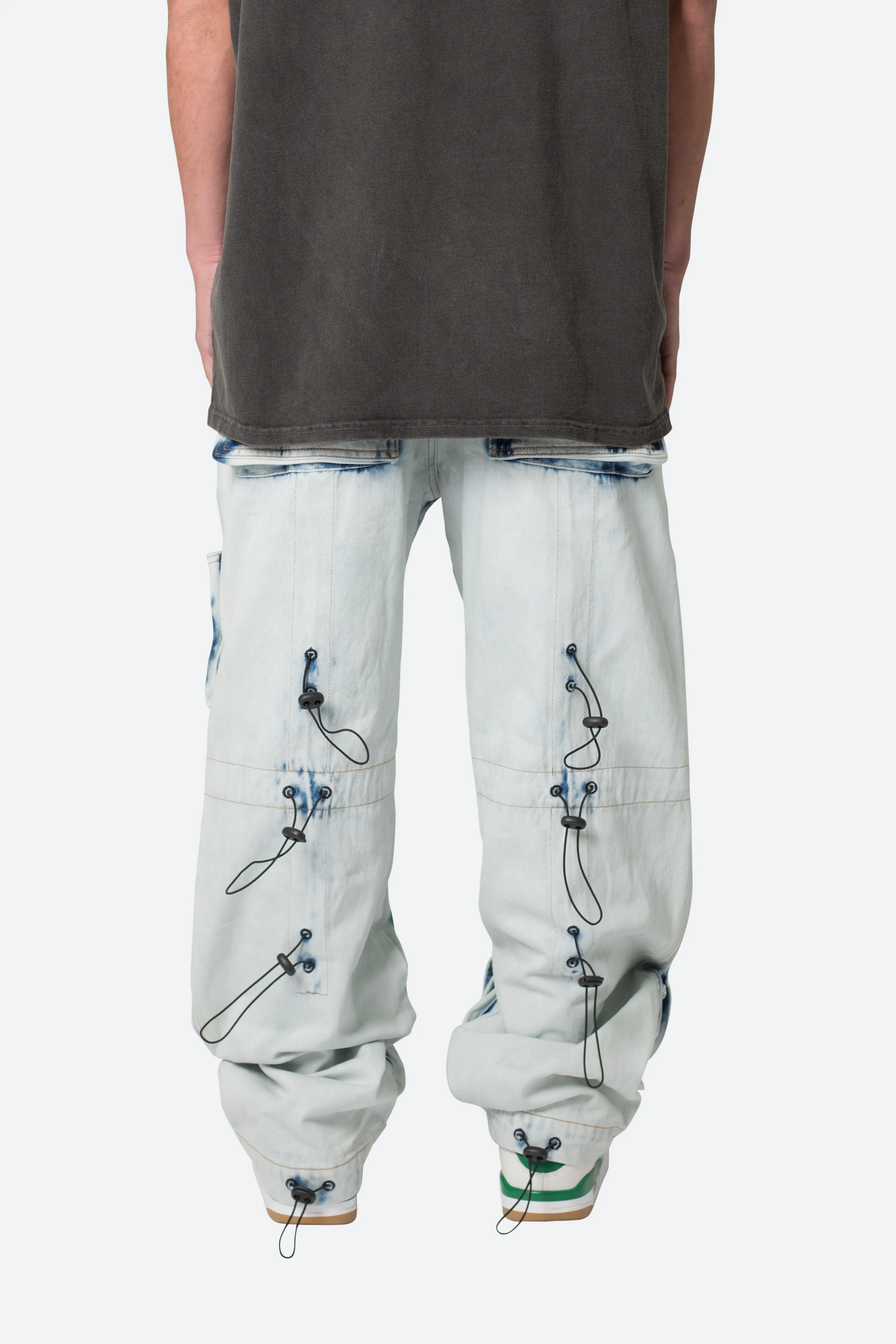 Ultra Baggy Spray Cargo Denim - Blue
