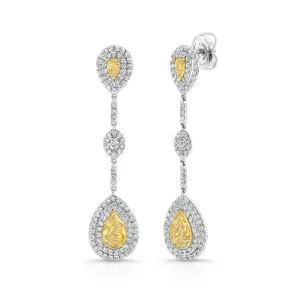 Uneek Halo Earring 18K White Gold, 18K Yellow Gold LVE196