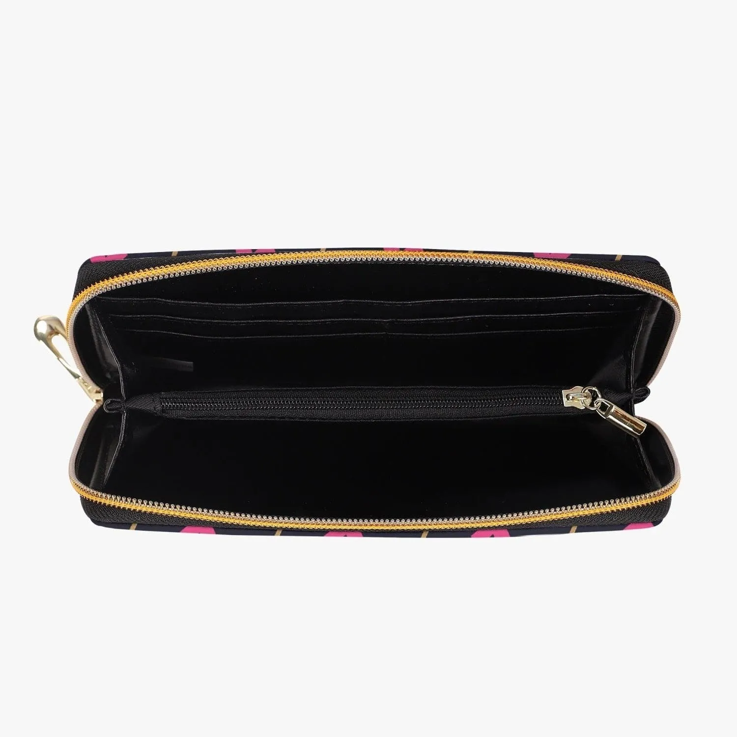 Uniquely You Zipper Wallet - Purse / Pink & Gold Love Print