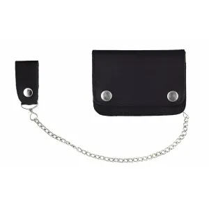 VA420 Men's Bifold Premium Biker Wallet with Chain