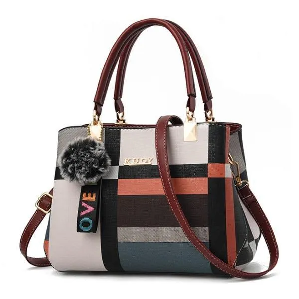 Valenkuci Designer Plaid Shoulder Bag