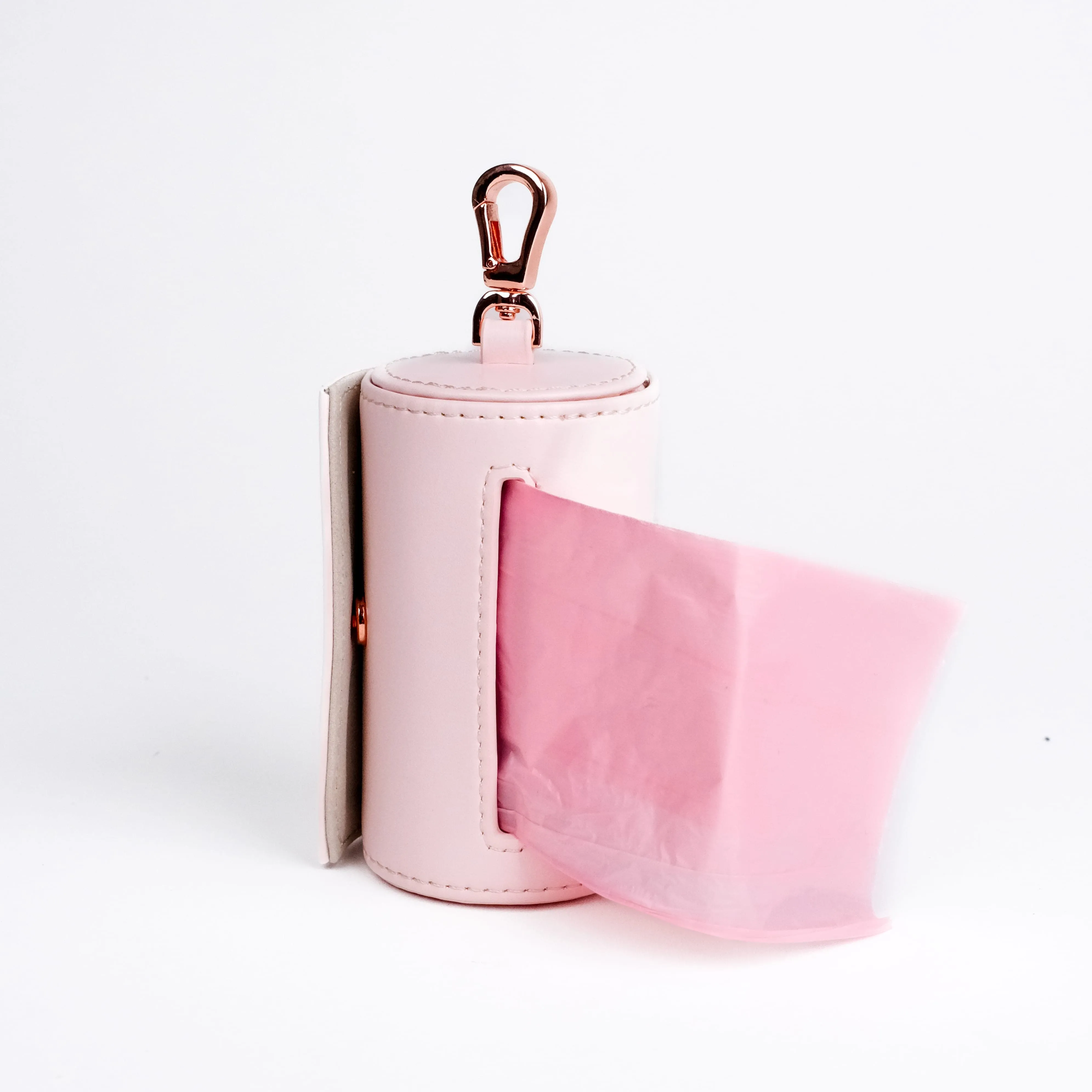 Vegan Leather Waste Bag Holder | Blush Pink