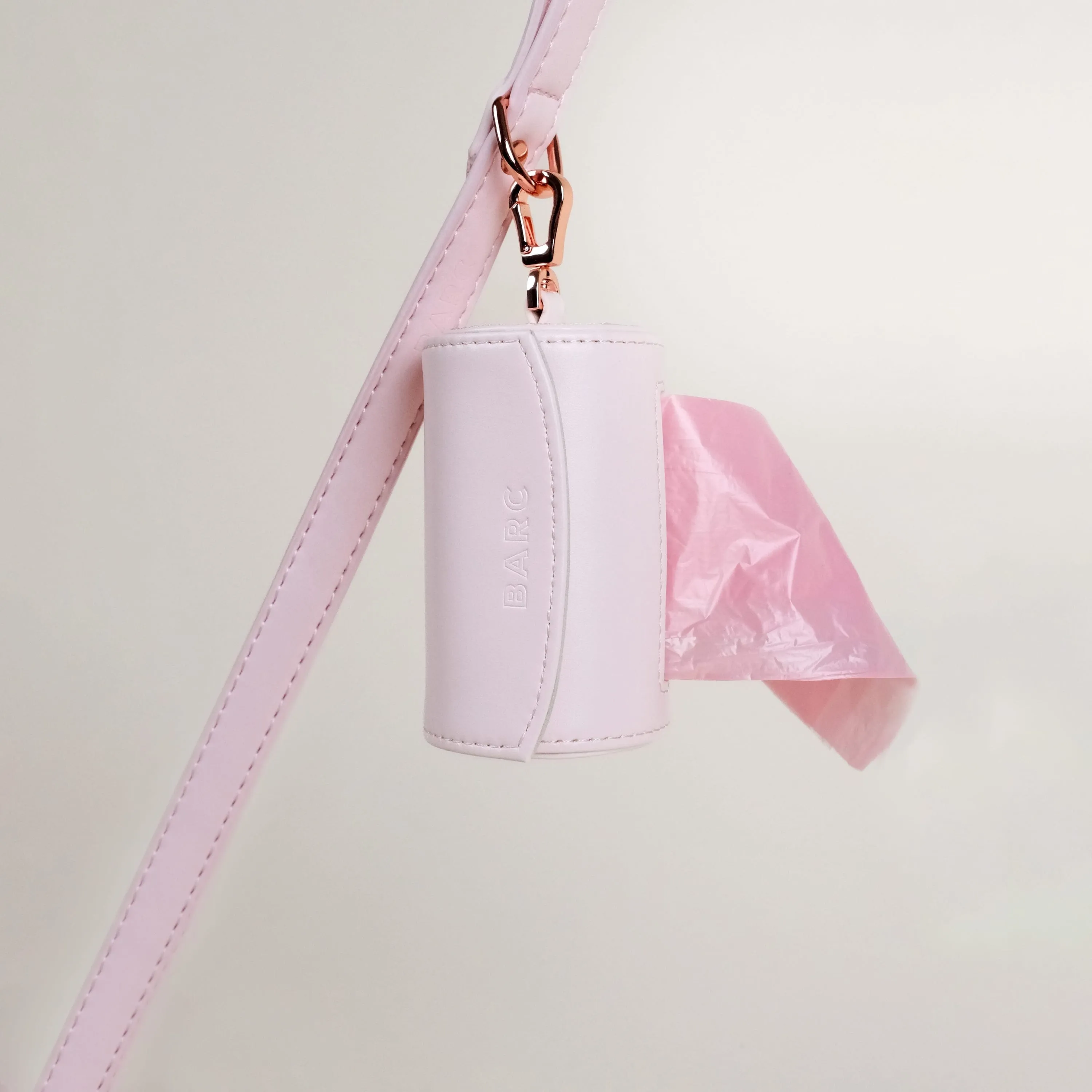 Vegan Leather Waste Bag Holder | Blush Pink
