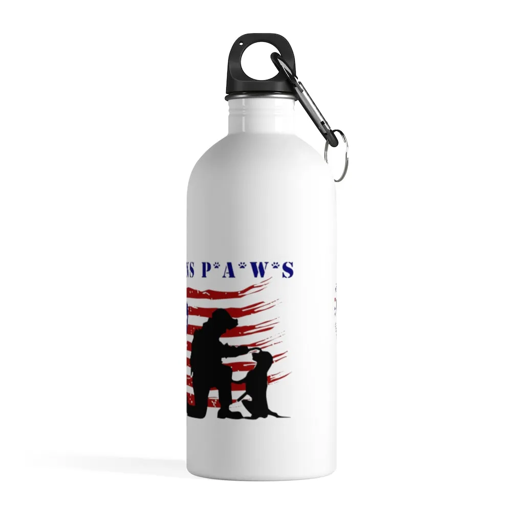 Veteran's P.A.W.S. Branded Stainless Steel Water Bottle