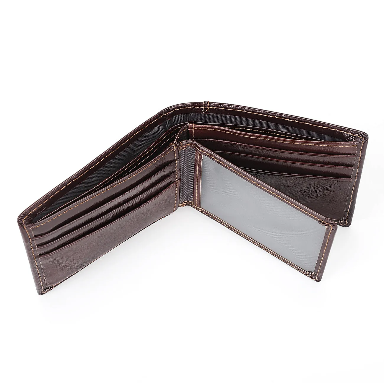 Vintage Cowhide Leather RIFD Wallet for Men 8108