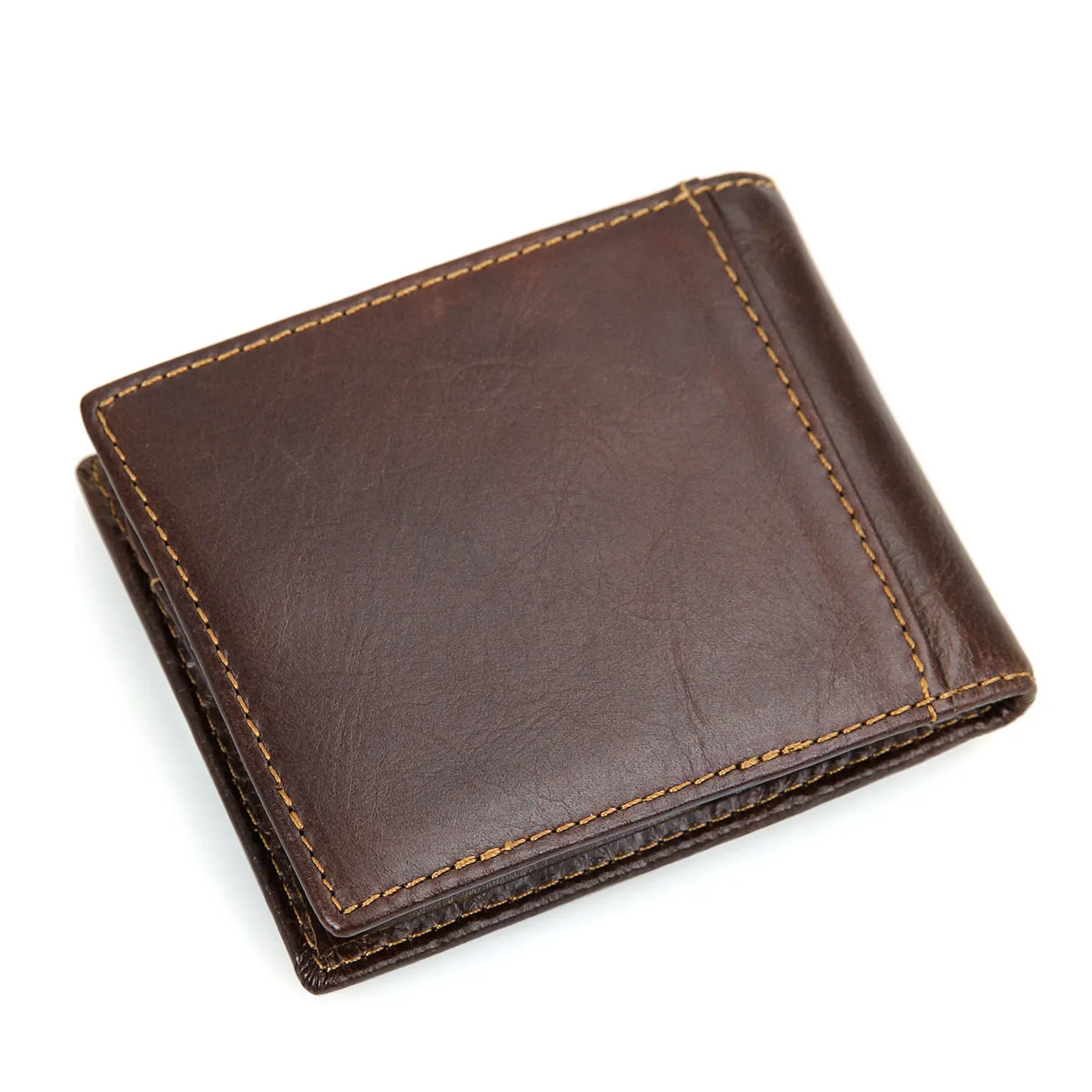 Vintage Cowhide Leather RIFD Wallet for Men 8108