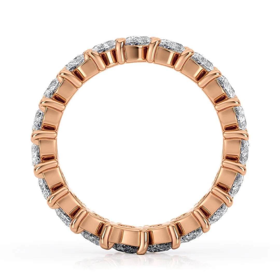 Vintage-Inspired Women's Eternity Band with Lab-Grown Diamonds - The Kyoto Wedding Band