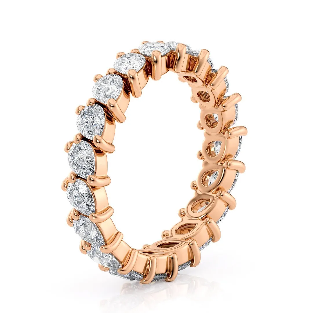 Vintage-Inspired Women's Eternity Band with Lab-Grown Diamonds - The Kyoto Wedding Band