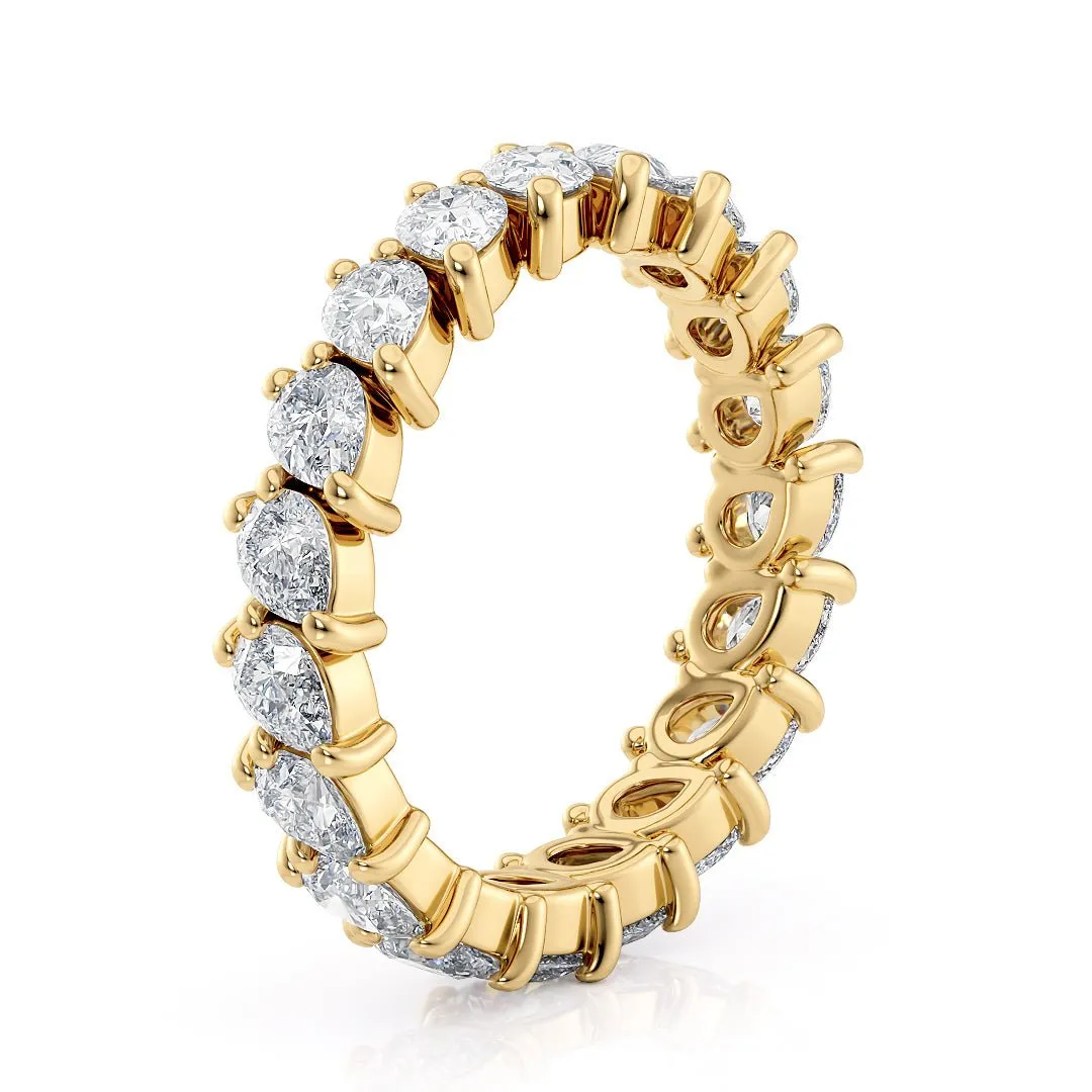 Vintage-Inspired Women's Eternity Band with Lab-Grown Diamonds - The Kyoto Wedding Band