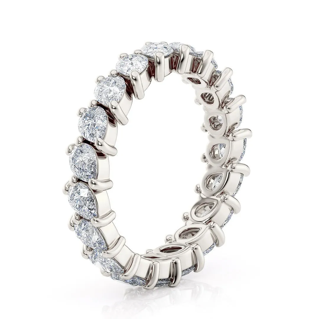 Vintage-Inspired Women's Eternity Band with Lab-Grown Diamonds - The Kyoto Wedding Band