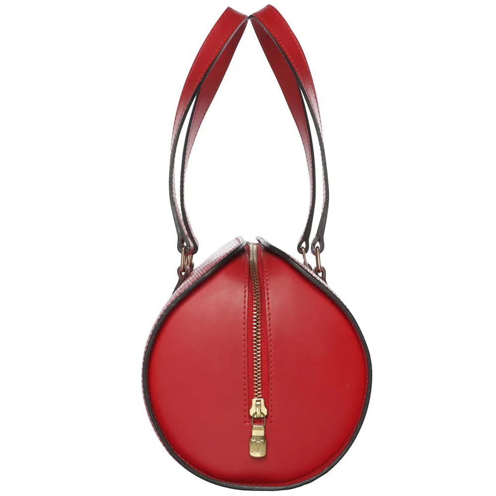 Vintage Louis Vuitton Epi Leather Barrel Papillon 9910 Shoulder Bag w/ mini bag - Rouge